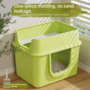 กระบะทรายแมวขนาดใหญ่พิเศษ ปิดมิดชิด พร้อมระบบดับกลิ่น ป้องกันการกระเด็น แบบสองชั้น สำหรับแมวเมนคูน - Product Image 2