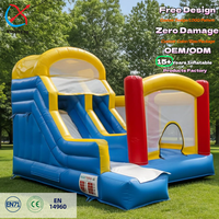Château gonflable commercial d'extérieur avec toboggan pour enfants