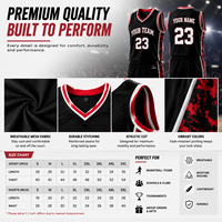 Ensemble de maillots de basket-ball personnalisés pour les équipes |   Nom, numéro et logo entièrement personnalisés |   Uniforme de sport respirant et à séchage rapide