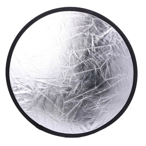 Reflector Redondo Plateado Blanco Dos en Uno de 12 Pulgadas, Panel de Luz Portátil para Fotografía, Iluminación de Relleno para Estudio, Foto y Video - Product Image 4