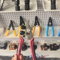 Alat Pengupas Kabel Serat Optik 9 in 1 FTTH, Penjepit Kabel Tiga Miller, Tang Pengupas Kabel dengan Gunting dan Kapas Pembersih