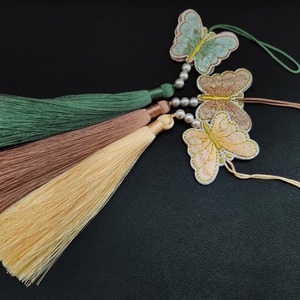 Korean Traditional Norigae Handcrafted Embroidered Silk Tassel Pearl Ornament Unique <b>Bag</b> <b>Charm</b> Keychain Mobile Phone <b>Charm</b> - Product Image 4