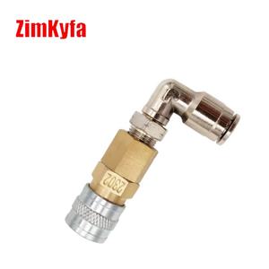 Conector Rápido de Cobre y Latón Pulido HPA (US) 2302 para Herramientas Neumáticas de 6.35mm (1/4") OD, Color Plata+Dorado - Product Image 4