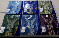 Caftan marocain pour homme CCY 2025, thobe jubah, vêtements islamiques arabes, robe brodée pour la saison de printemps, taille plus, manches courtes