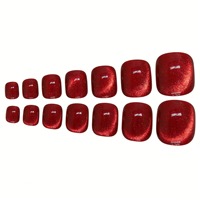 Autocollants pour ongles pour femme, style très tendance, effet œil-de-chat rubis uni, à la mode et cool. Vente en gros de produits pour les ongles.