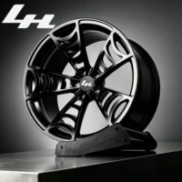 Jante en alliage forgé monobloc 17-24 pouces, noir brillant, motif toile d'araignée, multi-rayons creux, personnalisée, 5x112PCD, compatible BMW Audi Mercedes