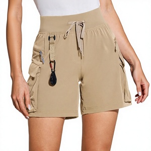 Shorts de randonnée cargo pour femmes, 6 pouces, séchage rapide, résistants à l'eau, légers, avec cordon de serrage, poches, UPF 50+, pour le golf et les activités sportives - Product Image 1
