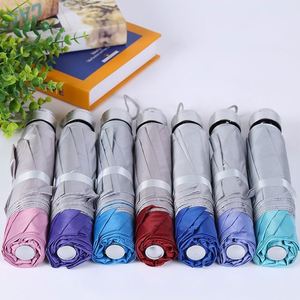 Wholesale <b>Gift</b> Printing Advertising Logo 7-Ribbon Three-Fold Silver Glue Umbrella Sunshade Anti-Ultraviolet Sun Umbrella - Product Image 4