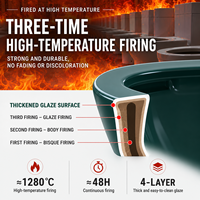 ZOGII CE Cuvette de toilettes allongée moderne verte en céramique monobloc à siphon en S à double chasse à poser au sol pour villa et hôtel Garantie 5 ans