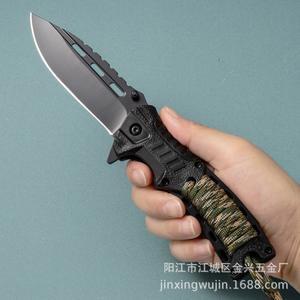 Cuchillo Plegable EBC para Dropshipping en Shopify, Alta Dureza 58HRC, Acero 3Cr13, Cuchillo de Supervivencia para Camping al Aire Libre con Encendedor de Pedernal - Product Image 6