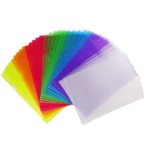 Commercio all'ingrosso trasparente documento L forma di tasca a4 pp cartella di file di plastica