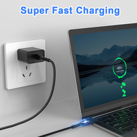 Cable de Carga USB C a C de Alta Resistencia, 100W 5A, Trenzado de Nailon, Carga Rápida PD, Compatible con Teléfonos y Laptops