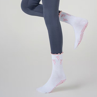 Chaussettes de sport personnalisées de haute qualité, antidérapantes, respirantes, tricotées numériquement, écologiques, antibactériennes, pour Pilates, Yoga, Printemps, ODM