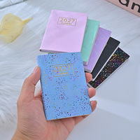 Carnet de planification quotidienne A7 en cuir, 64 feuilles, reliure cousue, organiseur de poche créatif pour le bureau et l'école