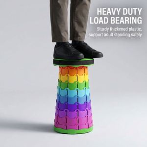 Taburete de plástico redondo con diseño divertido y colorido para parques temáticos, atracciones de parques de atracciones, paseos familiares, norias, parques infantiles y uso festivo. - Product Image 2