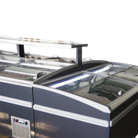 Armoire de congélation commerciale à ouverture supérieure combinée avec un congélateur d'îlot profond, équipement de réfrigération horizontal