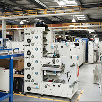 Machine d'impression UV flexo automatique à grande vitesse pour la production d'étiquettes rouleau à rouleau avec options multicolores