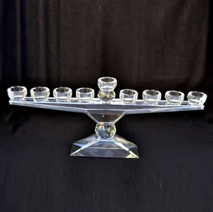 Menorah Chanukah Hanukkah Lamp Classic Crystal MH-1831