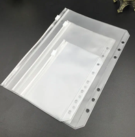Pochette de classement étanche A5/A6/A7/B5/A4 en PVC transparent avec fermeture éclair pour documents, cartes et espèces
