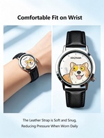 Montre créative en quartz motif chien chiot Corgi, style dessin animé, pour hommes et femmes, design tendance Ins-Style, personnalisée pour étudiants du collège, mode