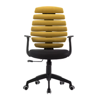 Chaise de bureau pivotante en tissu avec dossier en arête de poisson moderne, inclinaison et levage électriques, vente en gros à Foshan
