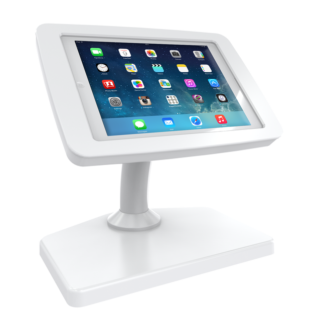 OEM Design iPad Stand Theft Desktop Kiosk Tablet Security Stand Kiosk Display Tablet Holder with Charger Access & Lock Desktop