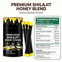 Bâtonnets de Miel Pur de l'Himalaya Marque Privée OEM, Complément Énergétique de Gelée de Shilajit, Bâtonnets de Miel Shilajit avec Minéraux du Miel