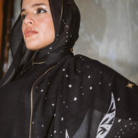 Hijab en modal imprimé sur mesure, doux et léger, pour femmes musulmanes, motif floral, étoile, palmier, géométrique, foulard islamique, châle