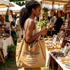 Wholesale Promotion Eco-Friendly Organic Cotton Canvas <b>Tote</b> Bag Recycled Custom Colors Logo Printed Letter Pattern Shopping Rope - Product Image 2