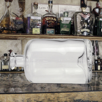 Bouteilles en verre pour spiritueux, liqueur, vodka, gin, whisky, tequila, personnalisées en gros, 500 ml/700 ml/750 ml, avec bouchon en liège et surface givrée