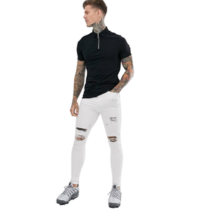 OEM bordado de logotipo personalizado de los hombres de manga corta 100% algodón <span class=keywords><strong>Polo</strong></span> T camisas <span class=keywords><strong>con</strong></span> <span class=keywords><strong>cremallera</strong></span> - Product Image 4