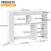 Étagère de bureau à 4 niveaux en MDF avec panneau de rangement et organisateur de bureau, service personnalisé direct usine
