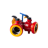 Vanne en Y à clapet en aluminium 6061 Volla, 2 voies, pour tuyau d'incendie, avec manomètre 2,5 MPa, haute pression et débit stabilisé