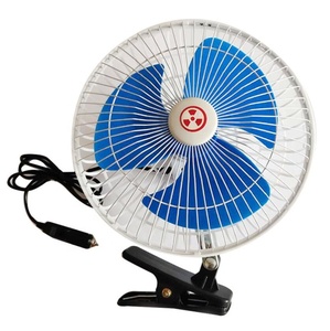 DC <span class=keywords><strong>12V</strong></span>/24V רכב מאוורר נדנוד נייד אוטומטי רכב מאוורר 6 8 10 אינץ מיני עם מתג - Product Image 1