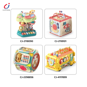 Cube d'activités multifonctionnel interactif musical Chengji 6-en-1 pour bébé, jouet éducatif Montessori, maison de jeu - Product Image 4