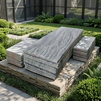 TY Shandong Granit Gris Blanc Naturel Écologique Moderne, Petite Dalle Brossée, Solution Complète pour Plans de Travail de Cuisine de Villa et de Parc