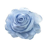 Accessoires de mode quatre saisons BHD8 : Collier et accessoires vestimentaires DIY en rose vif à bords brûlés de 8 cm