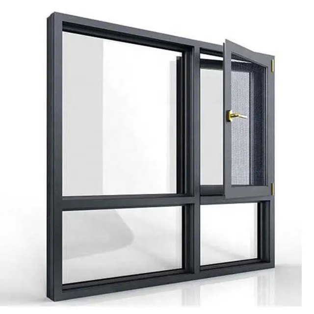 China Manufacturer Aluminum Double Low-E Glass Casement Window