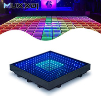 Dalles LED sans fil étanches IP67 pour piste de danse, contrôle DMX512 IR, panneau miroir 3D magnétique Infinity pour mariage et fête