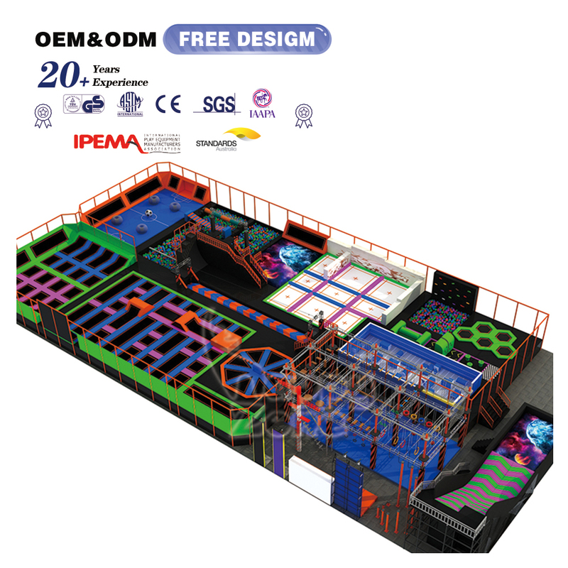Professional Indoor Outdoor Trampoline Park for