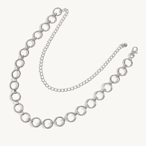 Nouvelle personnalité géométrique cercle monocouche Simple Punk métal corps taille chaîne <span class=keywords><strong>ceinture</strong></span> pour femmes doré argent maigre taille <span class=keywords><strong>ceinture</strong></span> - Product Image 4