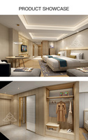Ensemble de meubles de chambre d'hôtel 5 étoiles sur mesure, ensemble de meubles d'hôtel en bois de luxe, comprend des meubles de salle de bain