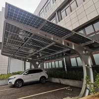 Nouveau système de montage de carport solaire en acier robuste et étanche, surface HDG, conception personnalisée pour le stationnement extérieur des voitures (Durée de vie
