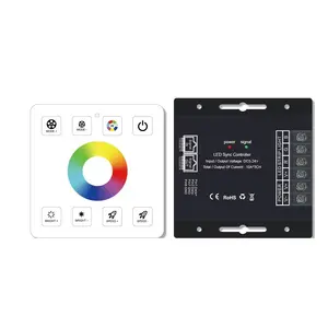 Pengontrol Panel sentuh RGB RF kontrol sinkronisasi cahaya Dimmer DC12V DC24V RF433