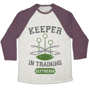 Maglietta da baseball unisex Tri-Blend di Keeper in Training (Slytherin) - Product Image 2