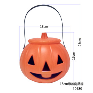 Cubo de Calabaza Luminoso para Halloween, Divertido Contenedor de Dulces para el Truco o Trato, Mini Cubo de Calabaza Portátil - Product Image 5