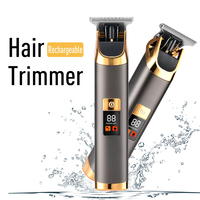 Tondeuse à cheveux PRITECH professionnelle sans fil, machine de coupe pour barbier, étanche IPX7, tondeuse électrique pour hommes avec LED