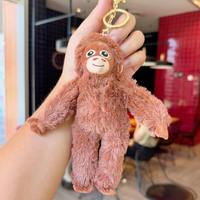 Porte-clés singe en peluche super doux 10 cm, jouet en peluche pour sacs et accessoires