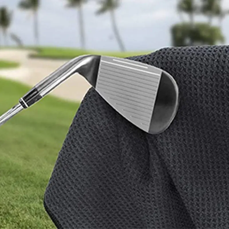 Toalla de golf de microfibra, logotipo personalizado impreso
