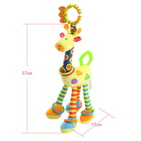 Jouet suspendu en peluche pour bébé, girafe et zèbre, ensemble de hochets doux pour lit de bébé, berceau et siège auto, hochet pour poussette de nourrisson